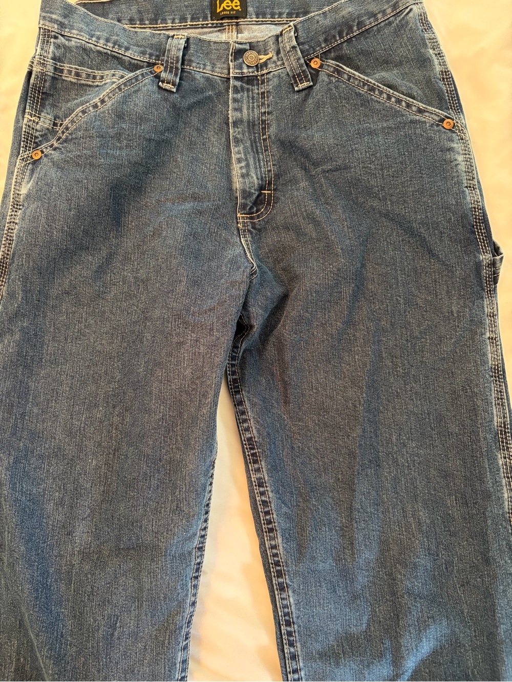Lee Carpenter Relaxed Fit Men’s Mid Wash Blue Jeans